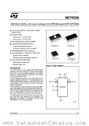 M27W256 datasheet pdf ST Microelectronics