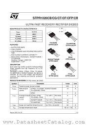 STPR1020CF datasheet pdf ST Microelectronics