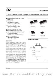 M27W202 datasheet pdf ST Microelectronics