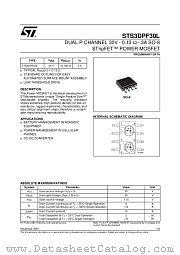 STS3DPF30L datasheet pdf ST Microelectronics