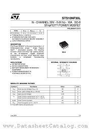 STS10NF30L datasheet pdf ST Microelectronics