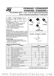 STB6NC80Z-1 datasheet pdf ST Microelectronics