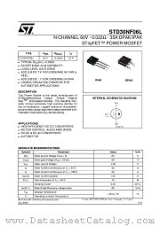 STD30NF06L datasheet pdf ST Microelectronics