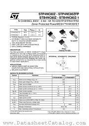 STB4NC80ZT4 datasheet pdf ST Microelectronics