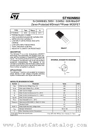 STY60NM50 datasheet pdf ST Microelectronics