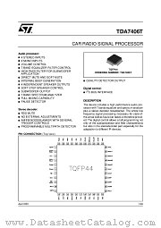 TDA7406T datasheet pdf ST Microelectronics