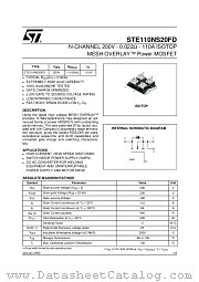 STE110NS20FD datasheet pdf ST Microelectronics