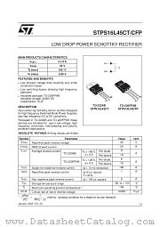 STPS16L45CFP datasheet pdf ST Microelectronics