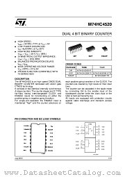 M74HC4520M1R datasheet pdf ST Microelectronics