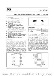 74LVQ163M datasheet pdf ST Microelectronics