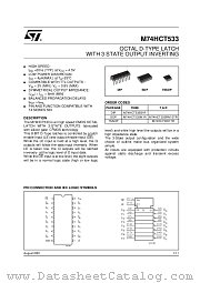 M74HCT533TTR datasheet pdf ST Microelectronics