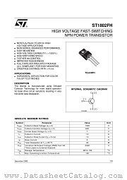 ST1802FH datasheet pdf ST Microelectronics