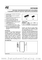 HCF4033BM1 datasheet pdf ST Microelectronics