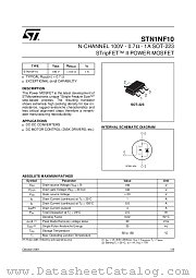 STN1NF10 datasheet pdf ST Microelectronics