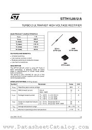 STTH1L06A datasheet pdf ST Microelectronics