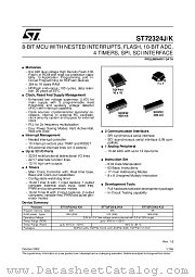 ST72F324K6 datasheet pdf ST Microelectronics