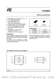74V2G04STR datasheet pdf ST Microelectronics