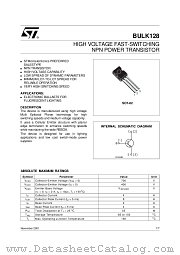 BULK128 datasheet pdf ST Microelectronics