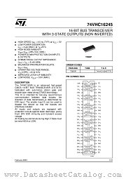 74VHC16245TTR datasheet pdf ST Microelectronics