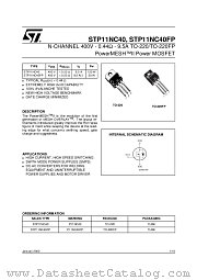 STP11NC40FP datasheet pdf ST Microelectronics