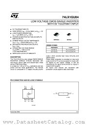 74LX1GU04CTR datasheet pdf ST Microelectronics