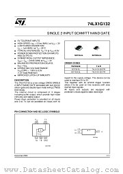 74LX1G132STR datasheet pdf ST Microelectronics