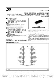 TDA7443D datasheet pdf ST Microelectronics