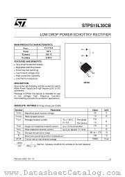 STPS15L30CB datasheet pdf ST Microelectronics