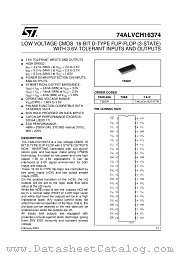 74ALVCH16374T datasheet pdf ST Microelectronics