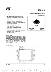 STB5610 datasheet pdf ST Microelectronics
