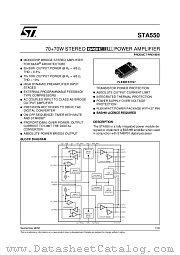 STA550 datasheet pdf ST Microelectronics