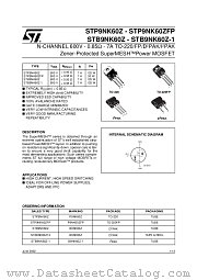 STP9NF60ZFP datasheet pdf ST Microelectronics