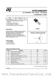 STP10NB60SFP datasheet pdf ST Microelectronics