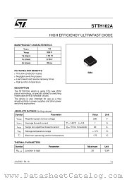 STTH102A datasheet pdf ST Microelectronics