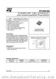 STL9NK30Z datasheet pdf ST Microelectronics