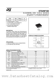 STS2NF100 datasheet pdf ST Microelectronics