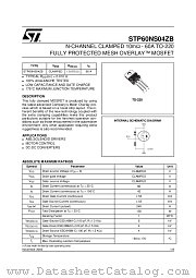 STP60NS04ZB datasheet pdf ST Microelectronics