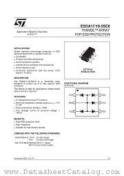 ESDA17-5SC6 datasheet pdf ST Microelectronics