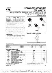 STP140NF75 datasheet pdf ST Microelectronics