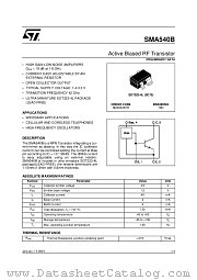 SMA540BTR datasheet pdf ST Microelectronics