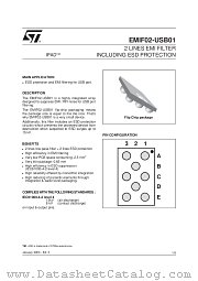 EMIF02-USB01 datasheet pdf ST Microelectronics