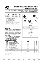STB100NF03L-03-1 datasheet pdf ST Microelectronics