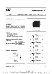 EMIF08-2005QEJ datasheet pdf ST Microelectronics