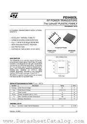 PD54003L datasheet pdf ST Microelectronics