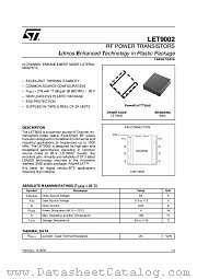 LET9002 datasheet pdf ST Microelectronics
