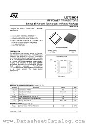 LET21004 datasheet pdf ST Microelectronics
