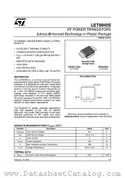 LET9045S datasheet pdf ST Microelectronics