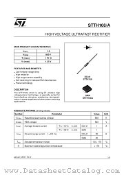 STTH108 datasheet pdf ST Microelectronics