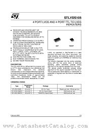 STLVDS105BDR datasheet pdf ST Microelectronics
