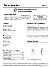 DN2530N3 datasheet pdf Supertex Inc